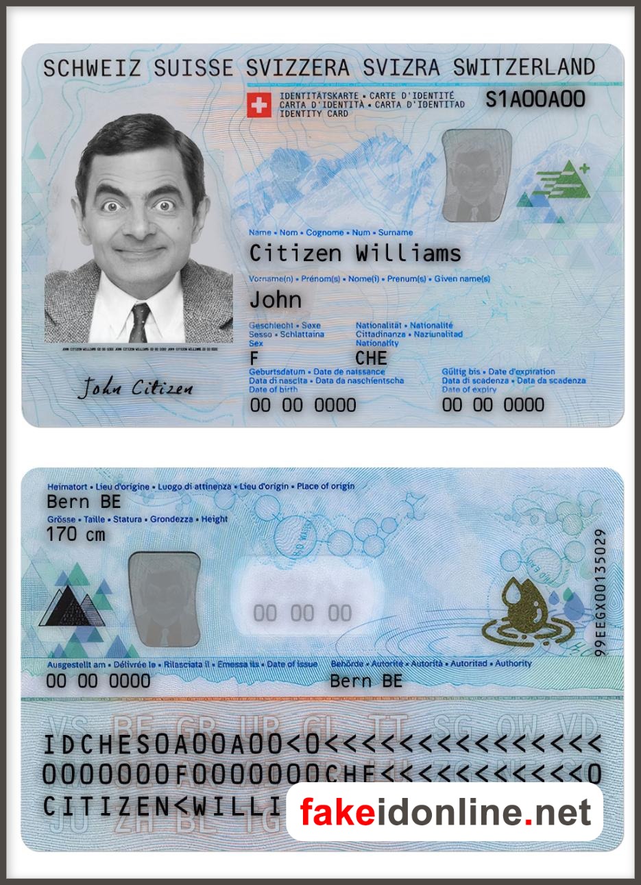 Switzerland ID Card PSD Template Template